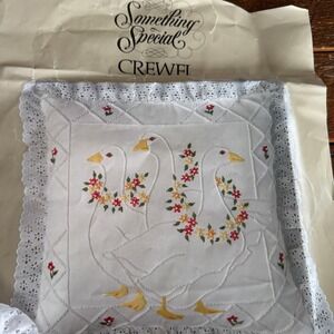 Vintage Something Special Geese Pillow Crewel Embroidery Kit 1984 Grandmacore